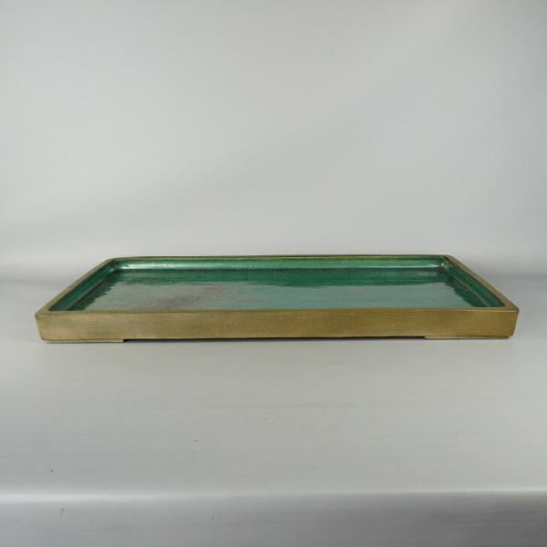 商　品　名　　水盤 (鴻陽)サ　イ　ズ　　高さ　 約4.2センチ　　　　　　　　横幅　 約61.5センチ　　　　　　　奥行　 約35.2センチ