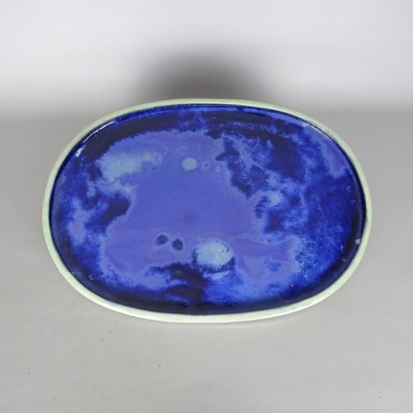 品名　水盤　(陶翠)サイズ　高さ　約3.1センチ　　横幅　約45.5センチ　奥行　約31センチ