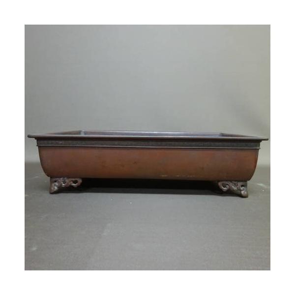 商品名 　銅水盤・水盤 (落款あり)サイズ 　高さ 　約12センチ　　横幅　 約45センチ　奥行　 約30センチ