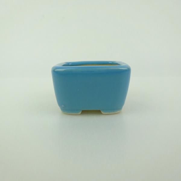 盆栽鉢 青香 豆鉢 長辺 約4.5cm 正方鉢 釉薬 現品 : はニわ株式会社