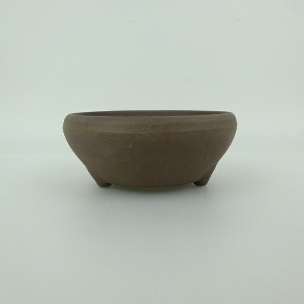 盆栽鉢 万古焼  萬古 小型 長辺 約11cm 丸鉢 泥物 新品 数量物