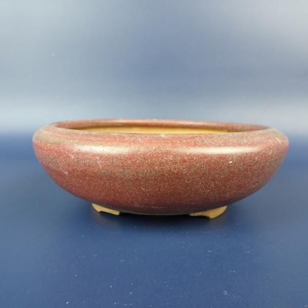 平安虹泉　丸　盆栽鉢 現代小鉢：平安虹泉 足付丸鉢 9.2cm【現】*資材 へいあんこう