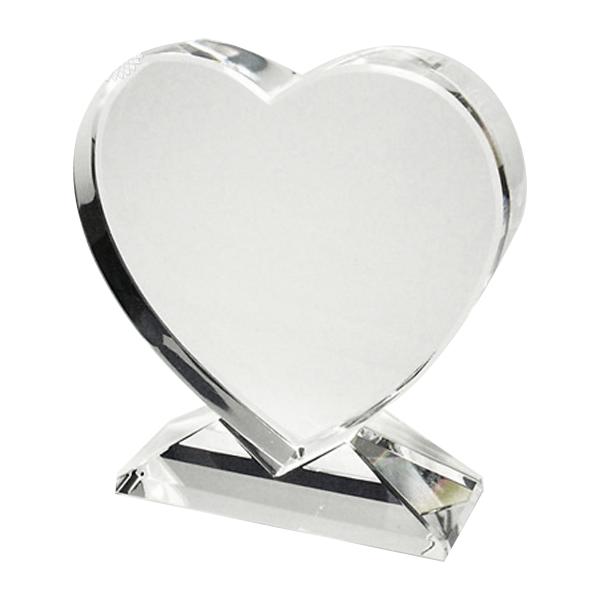 No.8 クリスタル盾 ハート/インテリア/記念品/盾/モニュメント/加工