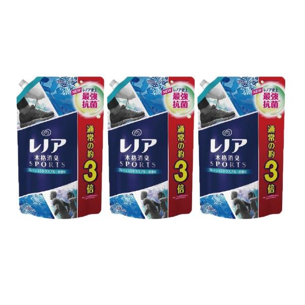 ３個セット レノア 1 超人気 専門店 260ml 本格消臭スポーツフレッシュシトラスブルーつめかえ用超特大サイズ