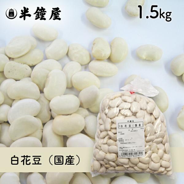 白花豆（国産）1.5kg（白いんげん豆・甘煮・煮込み料理）