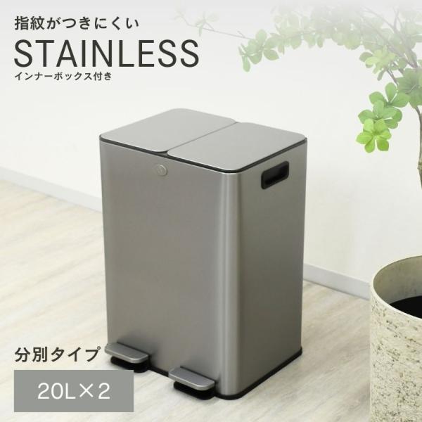 ゴミ箱 2分別 分別 蓋付きゴミ箱 ペダル式 キッチン ペダル 足踏み