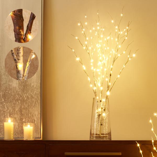 ブランチツリー クリスマスツリー リモコン付 10way点灯 led