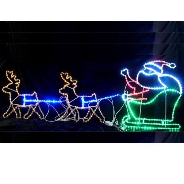 送料込 大型クリスマス モチーフ　サンタクロースとトナカイ　 イルミネーション Amazon.co.jp: 1頭 トナカイとサンタクロース クリスマス