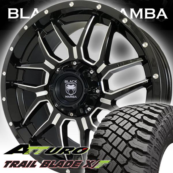 LeaderBike735純正 ホイールセット NITTO Black Mamba BM7 ランクル100 ランクル200 ZX タンドラ