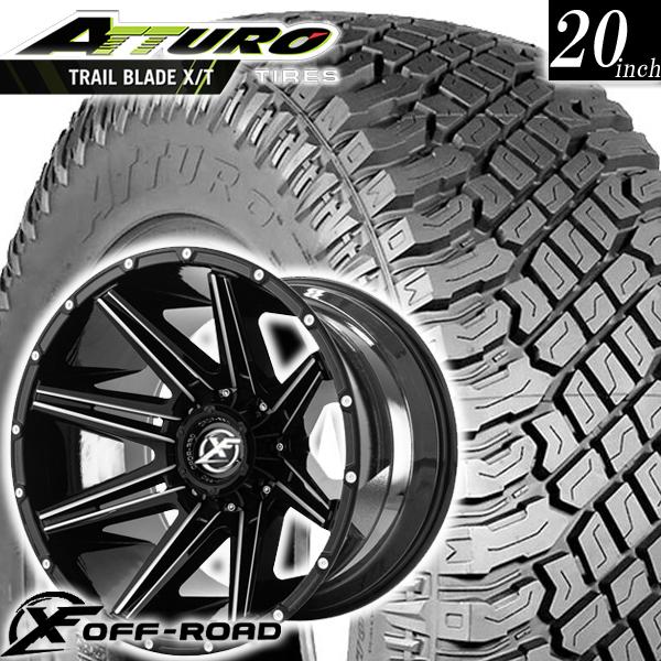 新品 深リム 20インチ タイヤホイールセット XF OFFROAD XF220 20x10j
