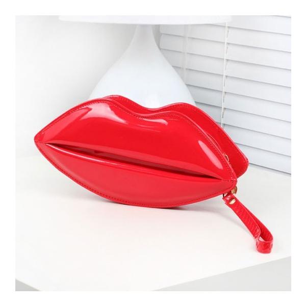 【訳あり品】唇 リップ 型 ミニ クラッチバッグ レディース 3WAY 赤 :W1512b0017:HAPI&Co - 通販 - Yahoo
