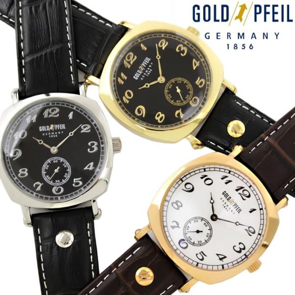GOLD PFEIL 腕時計 メンズ メンズ腕時計 ゴールドファイル 革 GOLD PFEIL 腕時計 メンズ メンズ腕時計 ゴールドファイル 革