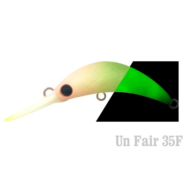 ラッキークラフト アンフェア35F グローボディー