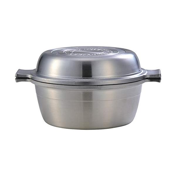 北陸アルミ 両手鍋 24cm [ガス火専用] 軽量 目皿付き マイスターあわせ