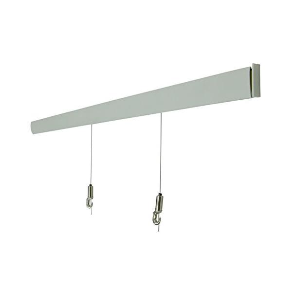 他サイト： 福井金属工芸 レールサン ピクチャーレール 幅100cm スタイリッシュ ボール式 銀色ミニワイヤーセット 額 絵画展示 DIY 賃貸 壁面 石膏の商品画像