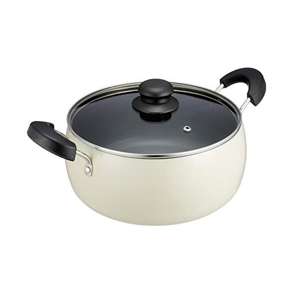 和平フレイズ 麺類にうってつけ! 吹きこぼれにくい 両手鍋 24cm (口径22cm) IH・ガス対応 煮る 茹でる 炊飯 コロージュ RB-1