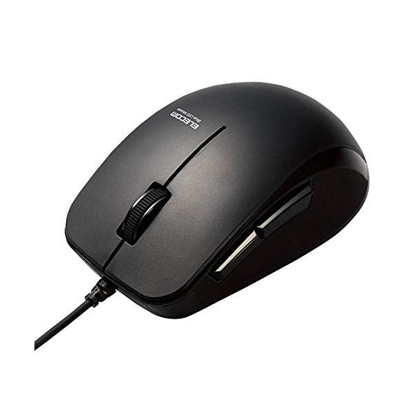 他サイト： エレコム マウス 有線 M-BL28UBSKBK 5ボタン ラバーグリップ 静音 抗菌 ブラックの商品画像