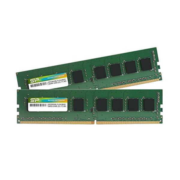 シリコンパワー デスクトップ用メモリ DDR4 8GB x 2枚 (16GB) シリコンパワー デスクトップPC用メモリ DDR4-2400(PC4-19200) 8GB×2枚