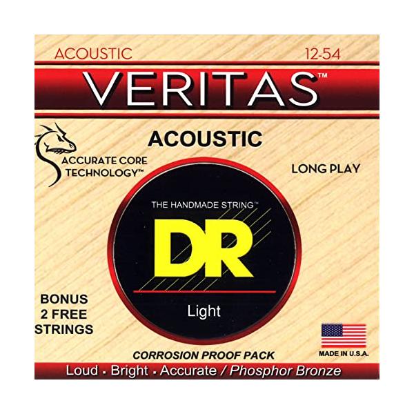 他サイト： DR Strings (デーアール) アコギ弦 VERITAS フォスファーブロンズ .012-.054 VTA-12 【国内正規品】の商品画像