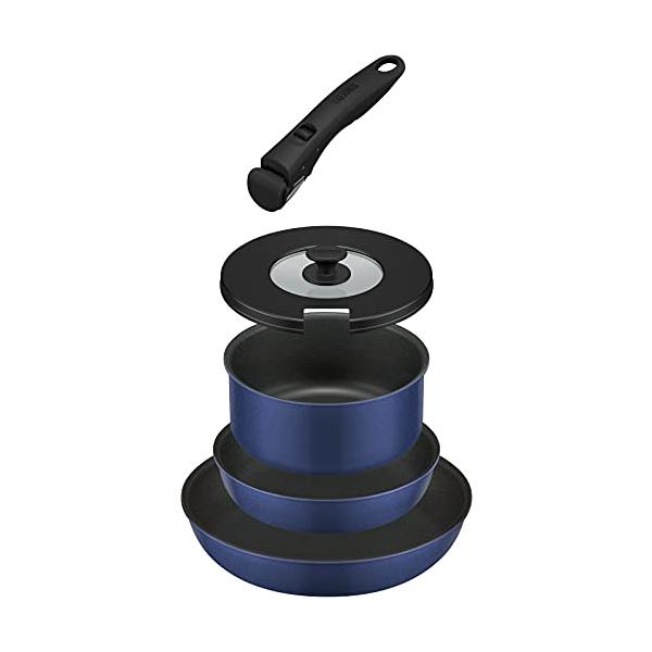 他サイト： サーモス デュラブルシリーズ 取っ手のとれるフライパン5点セットCA ガス火専用 インディゴブルー KSC-5A IBLの商品画像