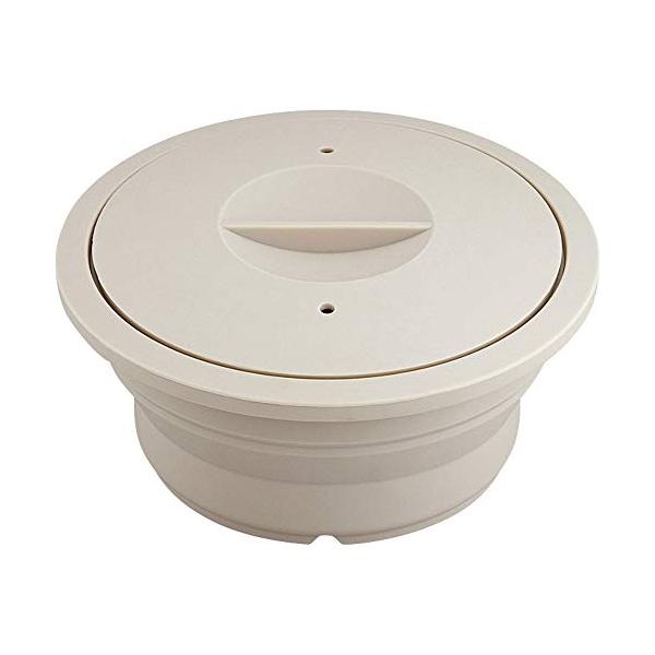 他サイト： 和平フレイズ 電子レンジ調理 シリコーンスチーマー 鍋型 アイボリー 蒸し料理 煮込み料理 麺類 ケーキ作り オーブンにも対応 耐熱200度 レの商品画像