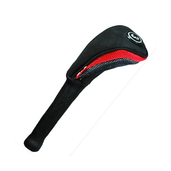 (未使用･未開封品)　LEZAX(レザックス) TEE-OFF ヘッドカバー フェアウェイウッド用  TOHC-6552 ブラック×シルバー 0pbj0lf LEZAX(レザックス) TEE-OFF ヘッドカバー UT用(ワッペン付き