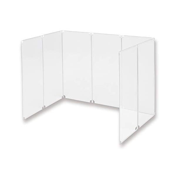 産業用・透明 大 VGP90・・Color:透明Size:大・0.4mm厚の透明ペット素材のパネルを7枚連結した商品でコの字型に設置可能です。1枚パネルのサイズはw285×h605mmで高さが十分にあり安心です。・枠は直径2ミリのステンレス...