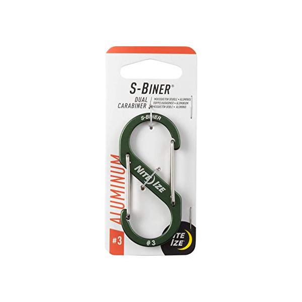 ・オリーブ 小 NI59139・・Color:オリーブSize:小・ナイトアイズを象徴する、デュアルゲートのS型カラビナー『エスビナー』のアルミタイプ・ステンレススチール製と重量を比較すると40％以上も軽量化・【サイズ】69×32×8mm【...