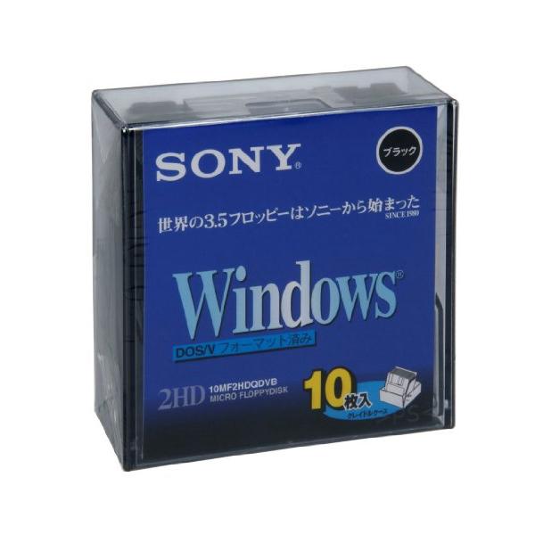 他サイト： SONY 2HD フロッピーディスク DOS/V用 Windowsフォーマット 3.5インチ ブラック 10枚入り 10MF2HDQDVBの商品画像