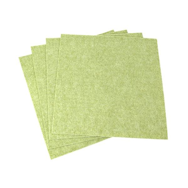 他サイト： ワタナベ工業 国産タイルカーペット 吸着ぴたマット ループ 4枚組 45X45cm グリーンの商品画像