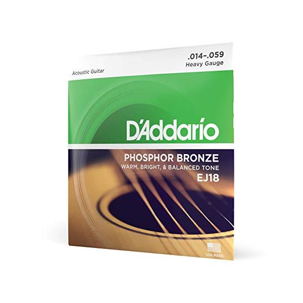 他サイト： D'Addario ダダリオ アコースティックギター弦 フォスファーブロンズ Heavy .014-.059 EJ18 【国内正規品】の商品画像