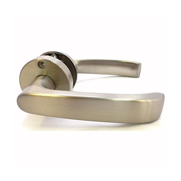 他サイト： 川口技研(Kawaguchigiken) Jレバー 空錠 丸座 住宅室内用レバーハンドル バックセット50mm JL-24-1M-N ニッケルの商品画像