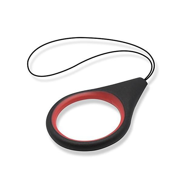 他サイト： エレコム ストラップ リングストラップ 携帯 スマホ スマホ用 Lサイズ 内径22mm ソフト&amp;ハード素材のハイブリッドタイプ ブラック P-Sの商品画像