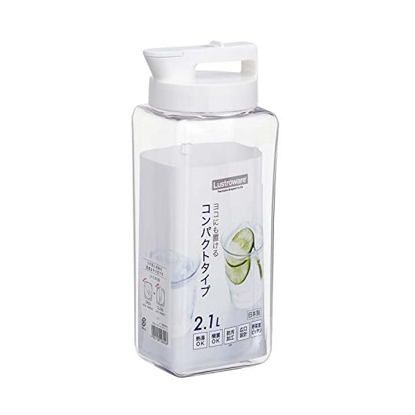 他サイト： 岩崎工業 スマート ピッチャー 冷水筒 耐熱 縦横置き 2.1L ホワイト 幅12.1×奥行10.4×高さ29.5cm K-1280 WH 日本の商品画像