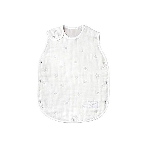 他サイト： 10mois(ディモワ) ふくふくガーゼ(6重ガーゼ) ベビースリーパー コットン100% ホワイト 着丈58cm 新生児~3歳頃まで 2015の商品画像