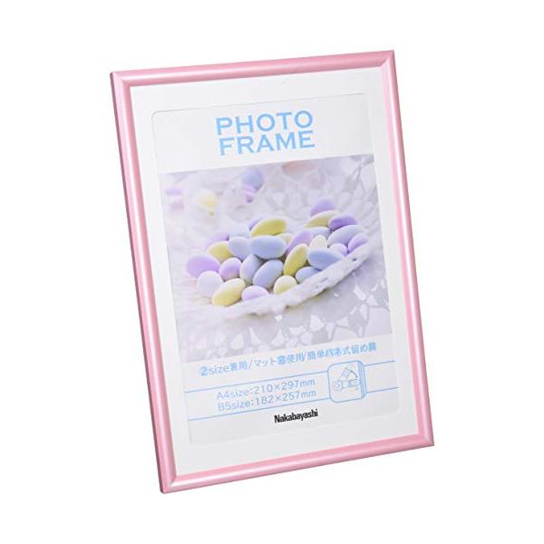 他サイト： ナカバヤシ(Nakabayashi)樹脂製（PVC）フォトフレーム A4判/B5判 ピンク フ-TPS-401-Pの商品画像