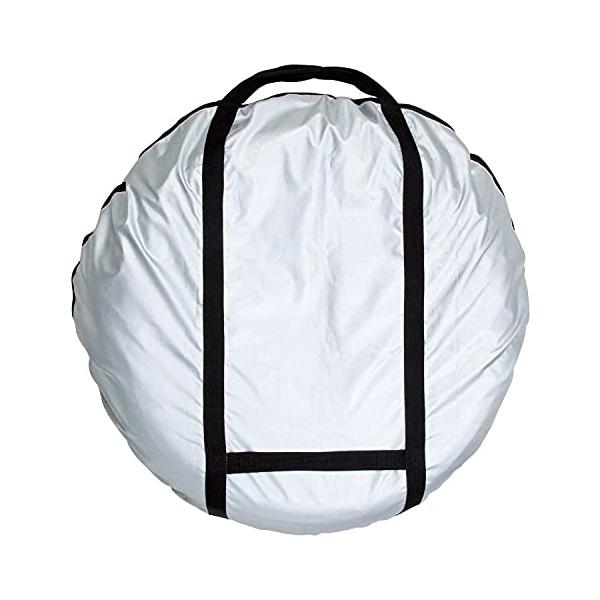 ボンフォーム(BONFORM) タイヤキャリーバッグ軽/普通車1本用 2枚セット ナット袋付き M シルバー 7205-05SI