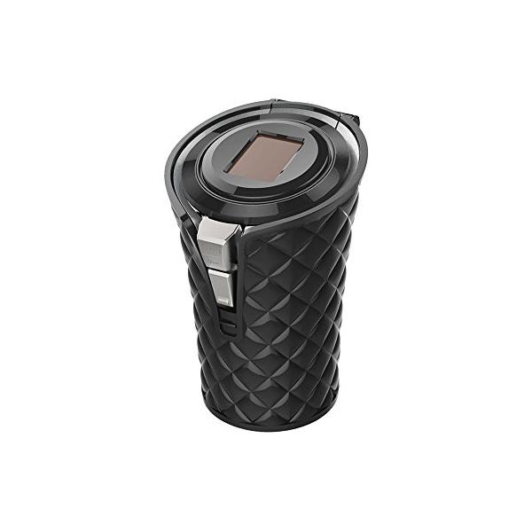 他サイト： 星光産業(EXEA) 車内用品 灰皿 (エクセア) ソーラーキルトアッシュブラック ED-214 ドリンクホルダー型 LED付 灰捨て簡単の商品画像