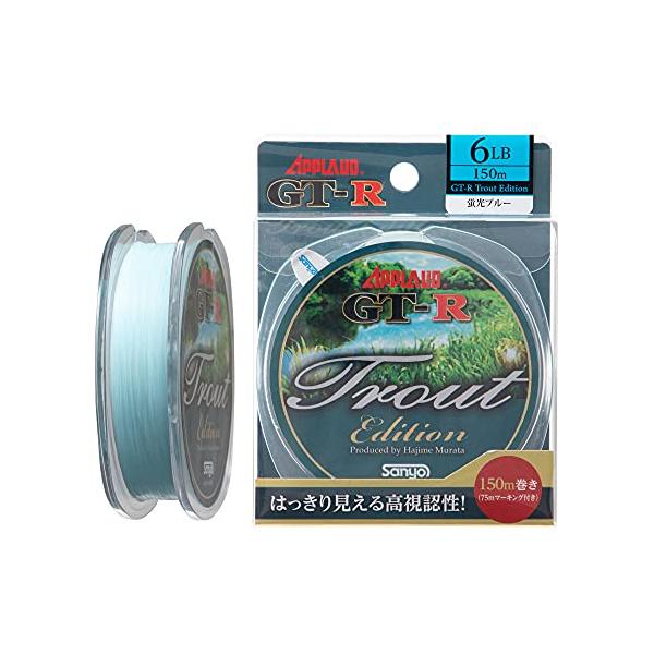 他サイト： サンヨーナイロン ナイロンライン アプロード GT-R トラウト エディション 150m 5lb 蛍光ブルーの商品画像