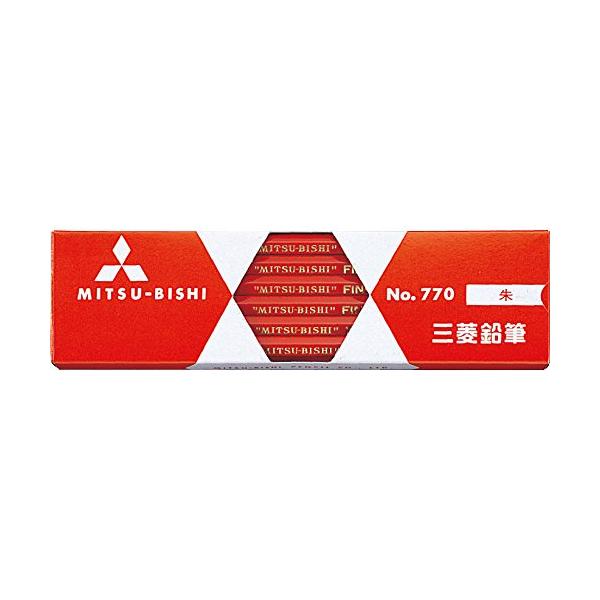 三菱鉛筆 色鉛筆 No.770 朱色 六角軸 1ダース K770 6g7v4d0 三菱鉛筆 色鉛筆 No.770 朱色 六角軸 1ダース K770 : 川西ストア