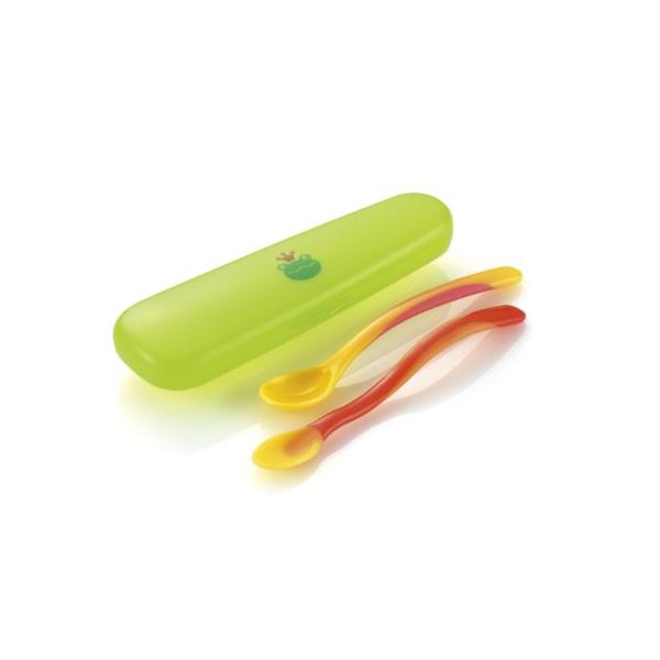 他サイト： リッチェル おでかけランチくん 離乳食スプーンセット(ケース付) マルチカラー 2個アソート 5カ月頃からの商品画像