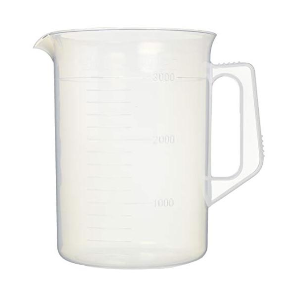 他サイト： サンプラテック(SANPLATEC) サンプラ ポリプロピレン手付ビーカー 3L 1032の商品画像