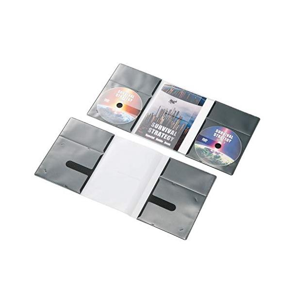 エレコム ディスクケース DVD CD 対応 DVDケース CDケース 2枚収納 10枚セット ブラック ブラック┃CCD-DP2D10BK