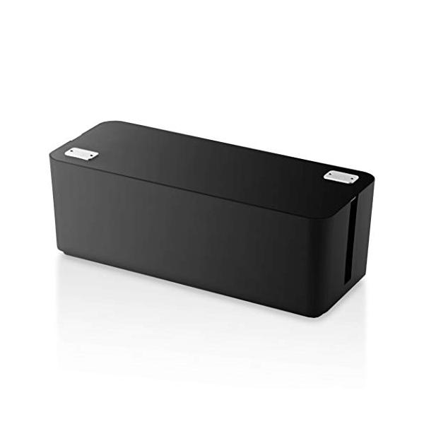 他サイト： エレコム ケーブル収納ボックス ケーブルボックス ケーブル収納 6個口電源タップ収納 ブラック EKC-BOX001BKの商品画像