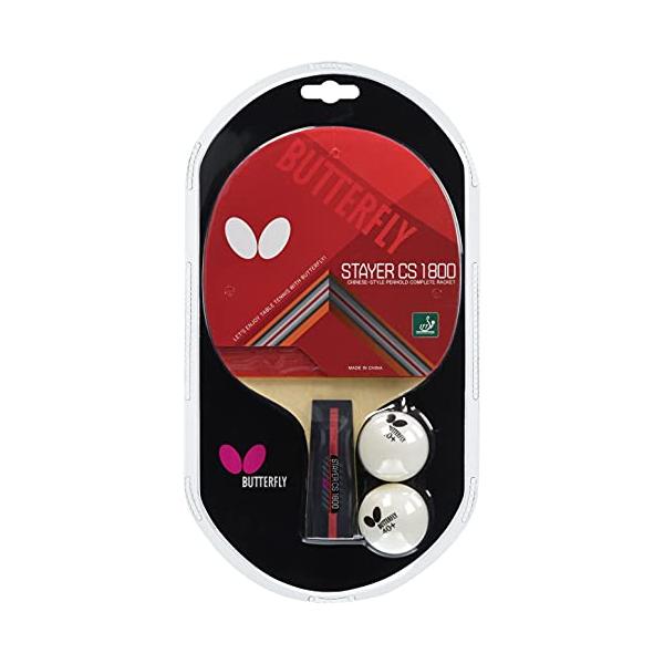ステイヤーCS1800(中国式ペン)-/-/10930・Style:ステイヤーCS1800(中国式ペン)・パッケージ個数:1・タイプ : ラバーばりラケット・ブレード構成 : 5枚合板