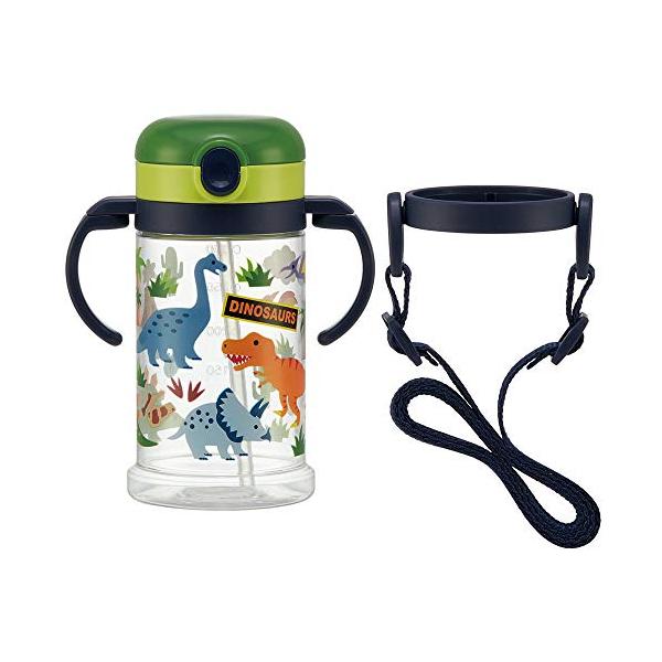 他サイト： スケーター(skater) ベビー用 ストローマグ 折りたたみハンドル&amp;ショルダー式 2WAYタイプ 370ml ディノザウルス 恐竜 対象年齢の商品画像