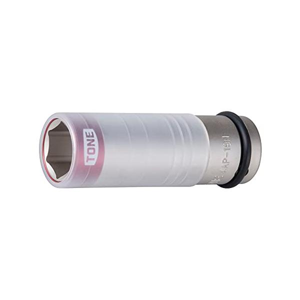 他サイト： トネ(TONE) プロテクター付インパクト用薄形ホイルナットソケット 4AP-19N 差込角12.7mm(1/2) レッド 二面幅19mmの商品画像