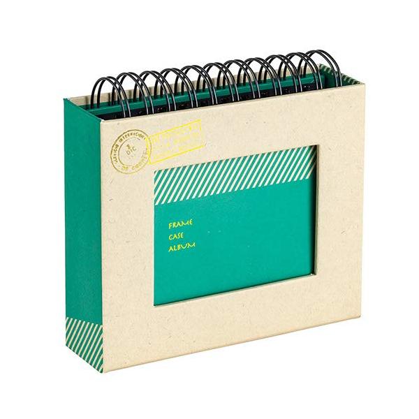 他サイト： アルバム ナカバヤシ フォトランク フレームケースアルバム L判1段60枚 ポケットアルバム A-FTPC-102-G グリーンの商品画像