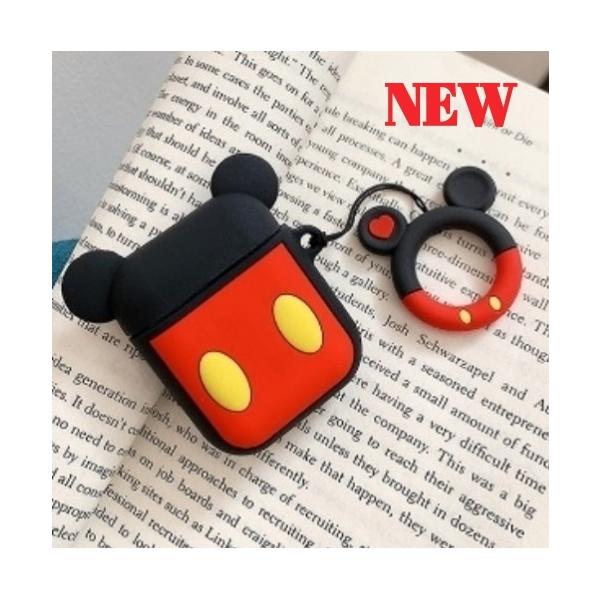 AirPods ケース トラップ付 かわいい キャラクター シリコン イヤホン