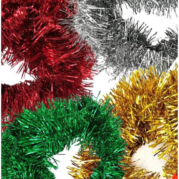 【多用途】全長2mのガーランドは、クリスマスだけでなく、新年や誕生日、結婚式、ガーデン飾り付けにも最適です。金、銀、赤、緑好きな色を選んでください。イベントに合わせて自由にカットして使えるため、さまざまなシーンで活躍します。【華やか】クリス...
